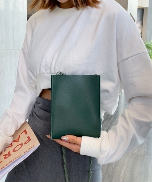 ciite'（シーテ）の「【select brand：yuue'】編み込みスクエアミニショルダーバッグ / タングルストリング スクエアミニショルダーバッグ（ショルダーバッグ・レディース・グリーン・FREE）」の12枚目の写真