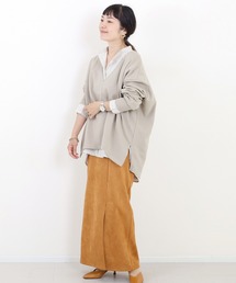 Aletta vita（アレッタビータ）の「綿スウェット深Vネックプルオーバー（スウェット）」