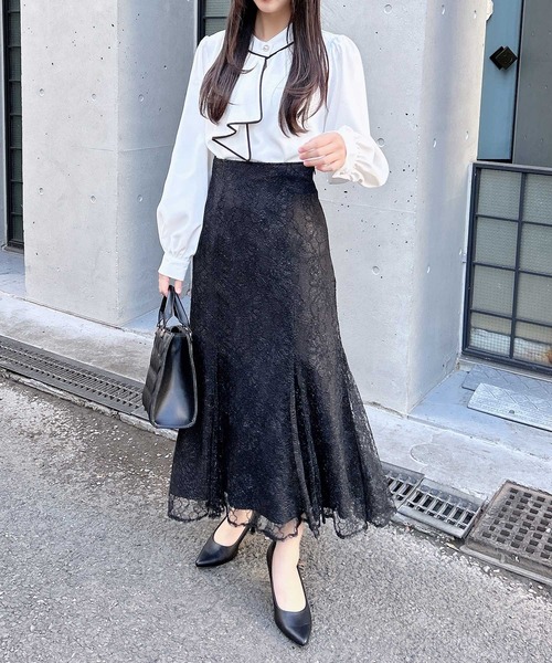 INGNI（イング）の「バックレースアップレースマーメイドスカート（スカート・レディース・ブラック/グレー/オフホワイト/ホワイト系その他/ブラック系その他/グレー系その他2・FREE）」の18枚目の写真