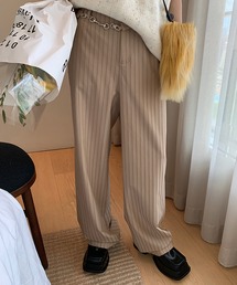 chain belt set slacks pants