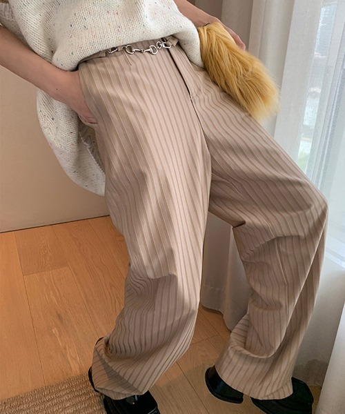 SUWDEE（スーディー）の「chain belt set slacks pants（その他パンツ・レディース・ベージュ・S/M/L）」の4枚目の写真