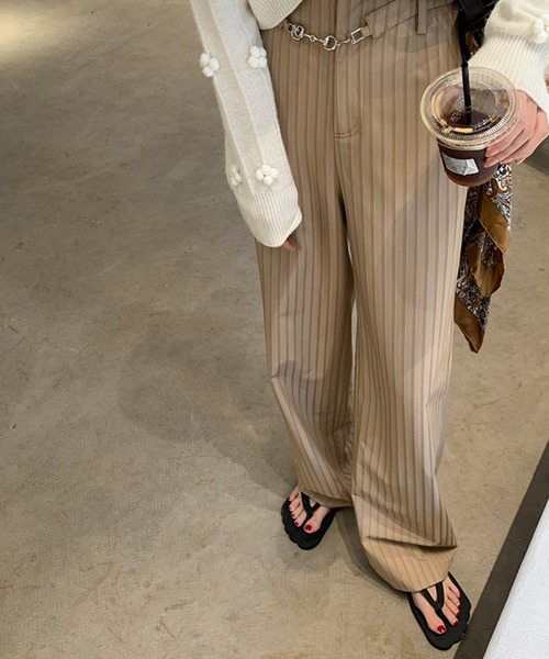SUWDEE（スーディー）の「chain belt set slacks pants（その他パンツ・レディース・ベージュ・S/M/L）」の5枚目の写真