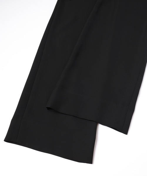 Dry Double Satin 1Tuck Pant with Long Belt（スラックス