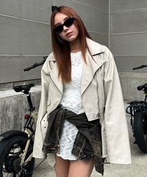 ACLENT | ビンテージコンパクトライダースジャケット(ライダースジャケット)