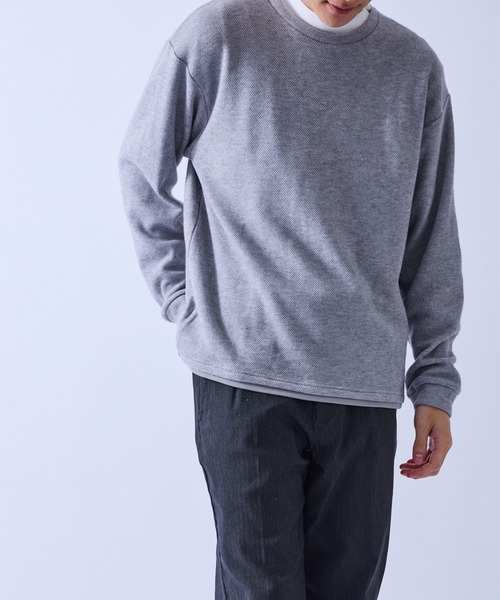 j.n.r.d(ジェー・エヌ・アール・ディー)の「起毛フェイクレイヤード(Tシャツ/カットソー・メンズ・グレー/ホワイト系その他/グリーン/ネイビー・L/LL/M)」の16枚目の写真
