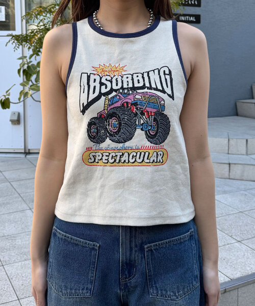 CIAOPANIC（チャオパニック）の「配色パイピングリブロゴタンクトップ（キャミソール・レディース・ライトグレー/アイボリー/チャコールグレー・ONE SIZE）」の18枚目の写真