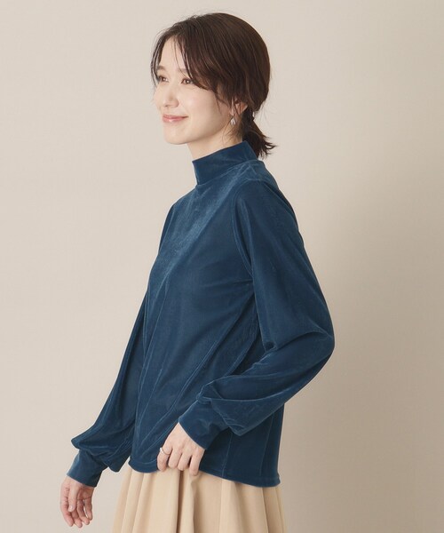 ITS'DEMO(イッツデモ)の「◆【洗濯機OK】ベロアプルオーバー(Tシャツ/カットソー・レディース・ブラック/ブルー/オフホワイト・00)」の17枚目の写真