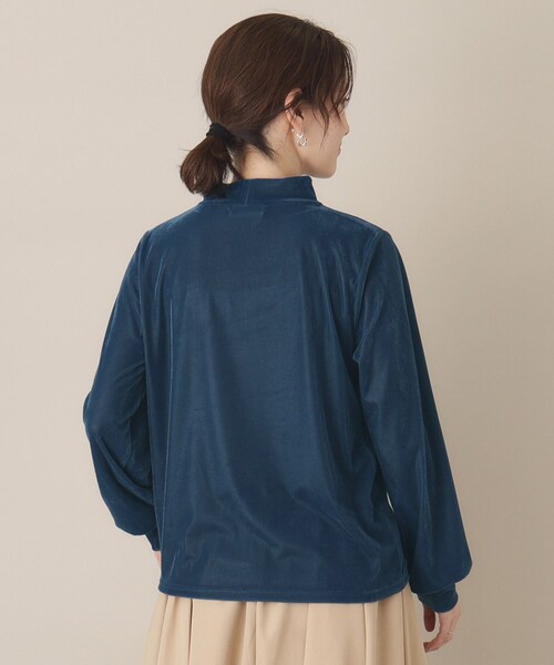 ITS'DEMO(イッツデモ)の「◆【洗濯機OK】ベロアプルオーバー(Tシャツ/カットソー・レディース・ブラック/ブルー/オフホワイト・00)」の18枚目の写真