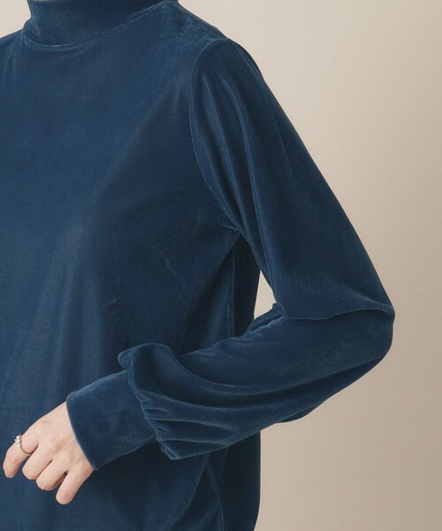 ITS'DEMO(イッツデモ)の「◆【洗濯機OK】ベロアプルオーバー(Tシャツ/カットソー・レディース・ブラック/ブルー/オフホワイト・00)」の20枚目の写真