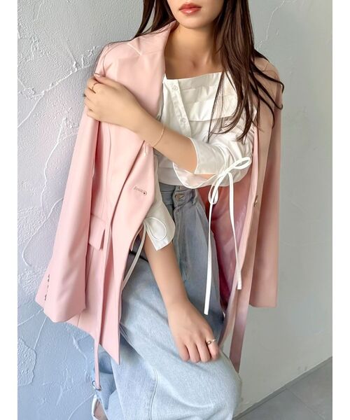 dazzlin（ダズリン）の「アシメギャザーブラウス（シャツ/ブラウス・レディース・オフホワイト/ブルー/イエロー・FREE）」の20枚目の写真