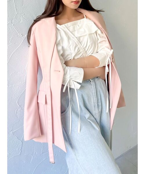 dazzlin（ダズリン）の「アシメギャザーブラウス（シャツ/ブラウス・レディース・オフホワイト/ブルー/イエロー・FREE）」の21枚目の写真