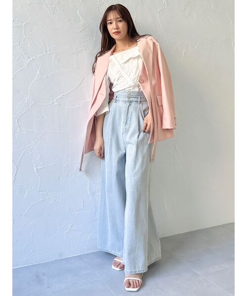 dazzlin（ダズリン）の「アシメギャザーブラウス（シャツ/ブラウス・レディース・オフホワイト/ブルー/イエロー・FREE）」の22枚目の写真