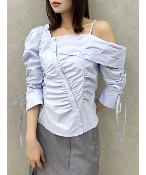 dazzlin（ダズリン）の「アシメギャザーブラウス（シャツ/ブラウス・レディース・オフホワイト/ブルー/イエロー・FREE）」の17枚目の写真