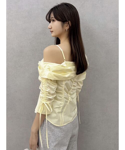 dazzlin（ダズリン）の「アシメギャザーブラウス（シャツ/ブラウス・レディース・オフホワイト/ブルー/イエロー・FREE）」の12枚目の写真