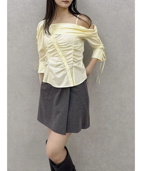 dazzlin（ダズリン）の「アシメギャザーブラウス（シャツ/ブラウス・レディース・オフホワイト/ブルー/イエロー・FREE）」の15枚目の写真