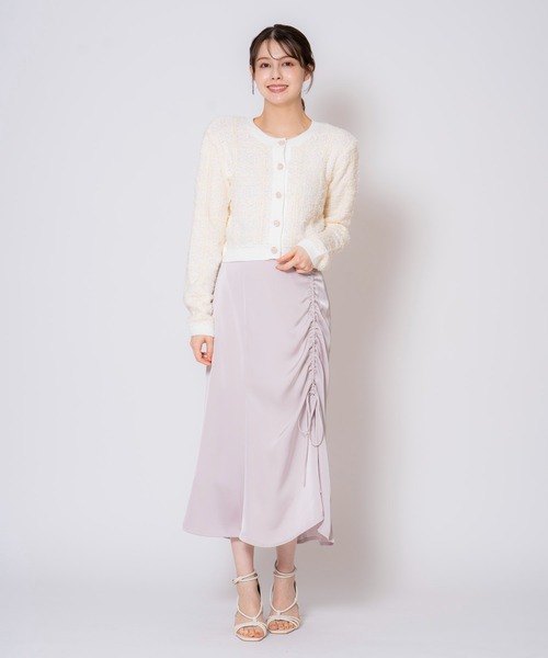 NOELA（ノエラ）の「ツイードニットカーデ（カーディガン/ボレロ・レディース・ラベンダー/オフホワイト/サックスブルー・フリー）」の19枚目の写真