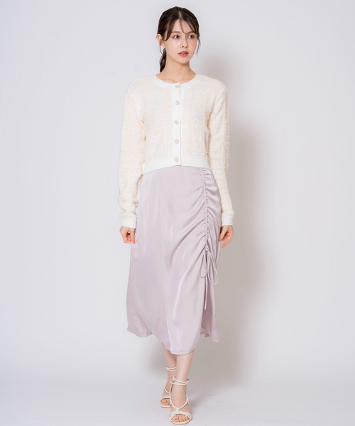 NOELA（ノエラ）の「ツイードニットカーデ（カーディガン/ボレロ・レディース・ラベンダー/オフホワイト/サックスブルー・フリー）」の21枚目の写真