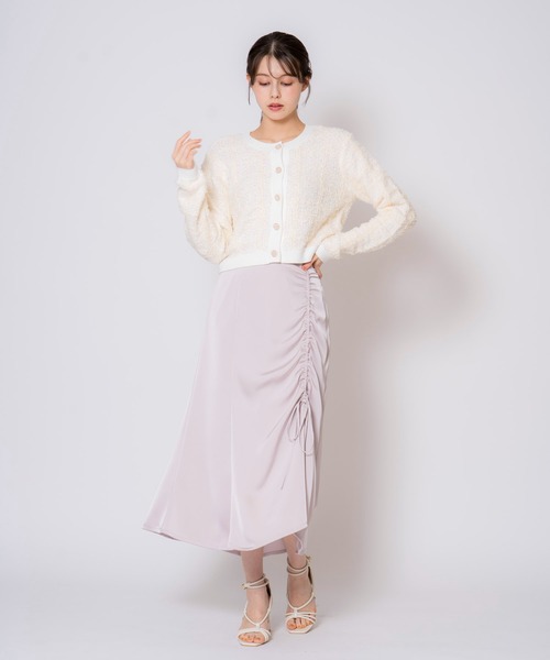 NOELA（ノエラ）の「ツイードニットカーデ（カーディガン/ボレロ・レディース・ラベンダー/オフホワイト/サックスブルー・フリー）」の22枚目の写真