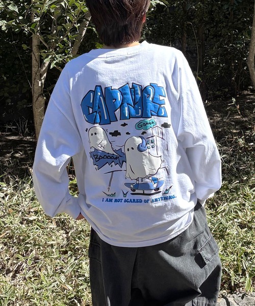 ILL'S(イルズ)の「ポップイラスト 発泡バックプリント クルーネックビッグシルエットロンT カットソー メンズ レディース(Tシャツ/カットソー・メンズ・ホワイト系その他3/ブラック系その他4/ブラック系その他2/ホワイト系その他2/ホワイト系その他4/ブラック系その他3・M/L)」の22枚目の写真