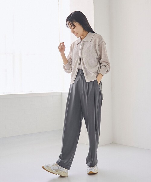 RONEL(ロネル)の「ブークレシャツカーディガン(カーディガン/ボレロ・レディース・グレー/ライトグレー/ライラック/ケリーグリーン・FREE)」の5枚目の写真
