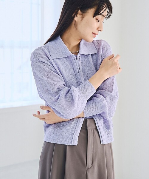 RONEL(ロネル)の「ブークレシャツカーディガン(カーディガン/ボレロ・レディース・グレー/ライトグレー/ライラック/ケリーグリーン・FREE)」の21枚目の写真