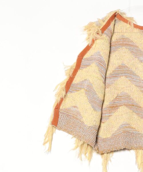 ROSE BUD（ローズバッド）の「ジャカードフリンジベスト（ベスト・レディース・ベージュ/イエロー・ONE SIZE）」の18枚目の写真