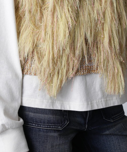 ROSE BUD（ローズバッド）の「ジャカードフリンジベスト（ベスト・レディース・ベージュ/イエロー・ONE SIZE）」の16枚目の写真