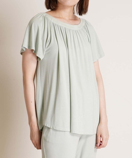 KID BLUE(キッドブルー)の「キッドブルー -23レーヨンベア天 -半袖トップス -KRUN422 -kidblue(Tシャツ/カットソー・レディース・グレー/ブラック/グリーン系その他・M)」の1枚目の写真