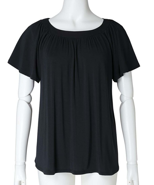 KID BLUE(キッドブルー)の「キッドブルー -23レーヨンベア天 -半袖トップス -KRUN422 -kidblue(Tシャツ/カットソー・レディース・グレー/ブラック/グリーン系その他・M)」の2枚目の写真