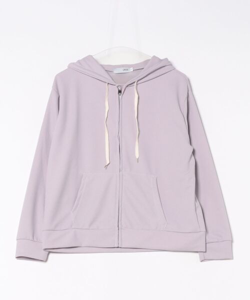 urge：（アージコロン ）の「【URGE：】ワッフル ジップ アップ 長袖 パーカー（パーカー・レディース・グレー/パープル・MEDIUM/SMALL/X-LARGE/LARGE）」の7枚目の写真