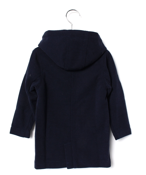 Smoothy(スムージー)の「Smoothy Wool hood coat / スムージー ウールフードコート(その他アウター・キッズ・ヘザーチャコール/ネイビー・XL/M/S)」の3枚目の写真
