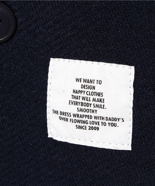 Smoothy(スムージー)の「Smoothy Wool hood coat / スムージー ウールフードコート(その他アウター・キッズ・ヘザーチャコール/ネイビー・XL/M/S)」の9枚目の写真