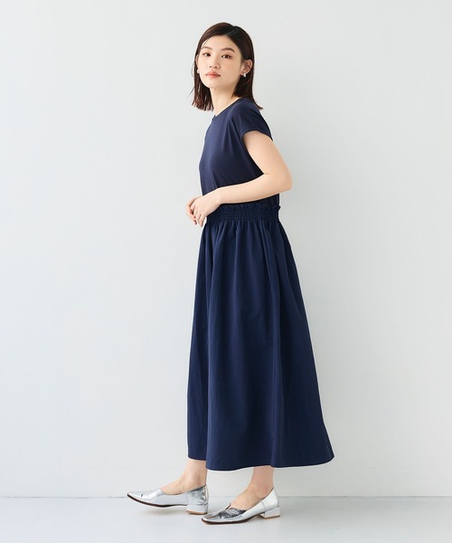CROSS FUNCTION(クロスファンクション)の「《汗染み防止》ドッキングワンピース【CF/クロスファンクション】(ワンピース・レディース・ネイビー/ブラック・L/M/LL)」の5枚目の写真