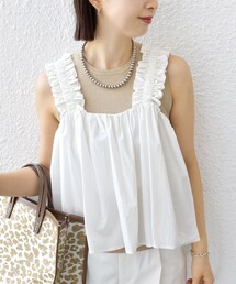 【WEB限定】〈洗濯機可能〉ショルダー フリル キャミソール