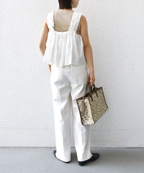 SHIPS（シップス）の「【WEB限定】〈洗濯機可能〉ショルダー フリル キャミソール（キャミソール・レディース・ホワイト/ブラック/スモークピンク・ONE SIZE）」の19枚目の写真