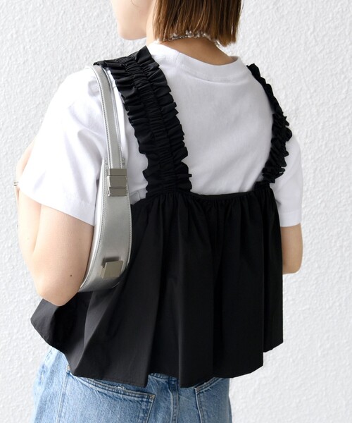 SHIPS for women / シップスウィメン 【WEB限定】〈洗濯機可能〉ショルダー フリル キャミソール セール】【WEB限定】〈洗濯機可能〉ショルダー フリル
