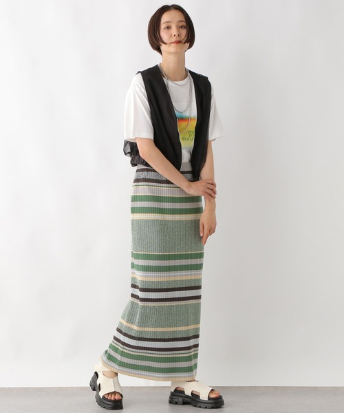 LEPSIM（レプシィム）の「フォト＊ロゴプリントT　327272（Tシャツ/カットソー・レディース・ブラック×ブルー/ホワイト×ピンク/ホワイト×イエロー・FREE）」の22枚目の写真