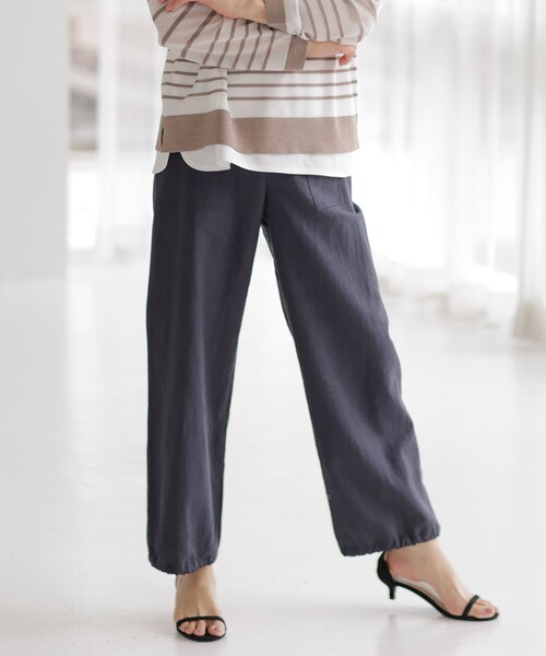 J.PRESS Ladies(J.プレス レディス)の「【洗える】フィブリルツイル ベイカーパンツ(その他パンツ・レディース・ネイビー系/ベージュ系/ブラウン系・XXS/XS/S)」の3枚目の写真