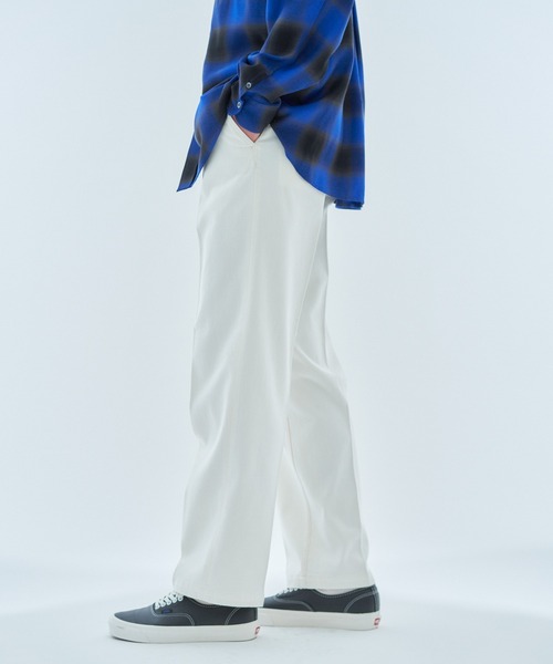 ESTNATION（エストネーション）の「ESTNATION / シルクデニム ワイドパンツ（デニムパンツ・メンズ・ホワイト/ブラック・MEDIUM/LARGE/X-LARGE）」の11枚目の写真