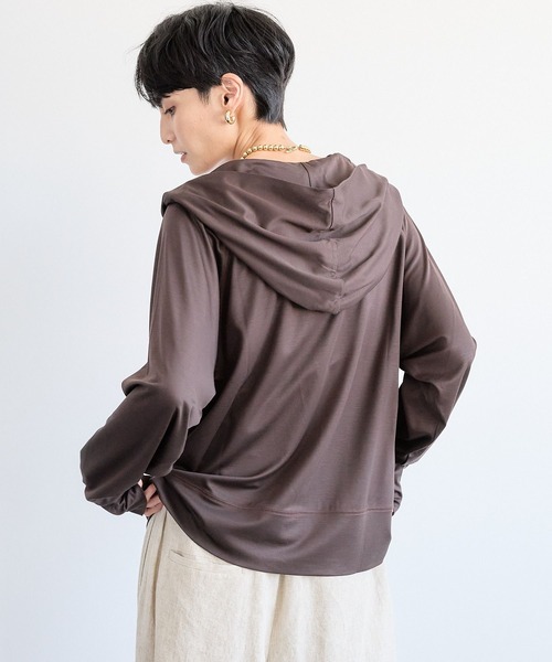 バンヤードストーム　UVカットクールタッチZIPパーカー（グレージュ、0サイズ） BARNYARDSTORM パーカー / 「UVカット＋接触冷感」ライトUV