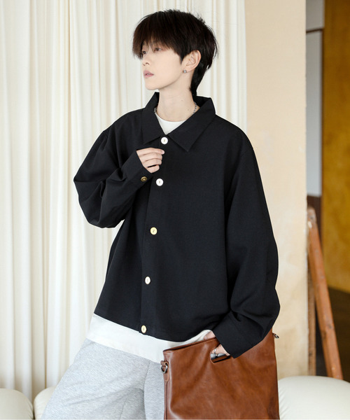 neos(ネオス)の「【neos】ルーズシルエット 無地 総柄 フラワー ショート丈 シャツ ジャケット(シャツ/ブラウス・メンズ・ブラック系/グレー/ブラック/ブラウン系・MEDIUM/LARGE)」の19枚目の写真