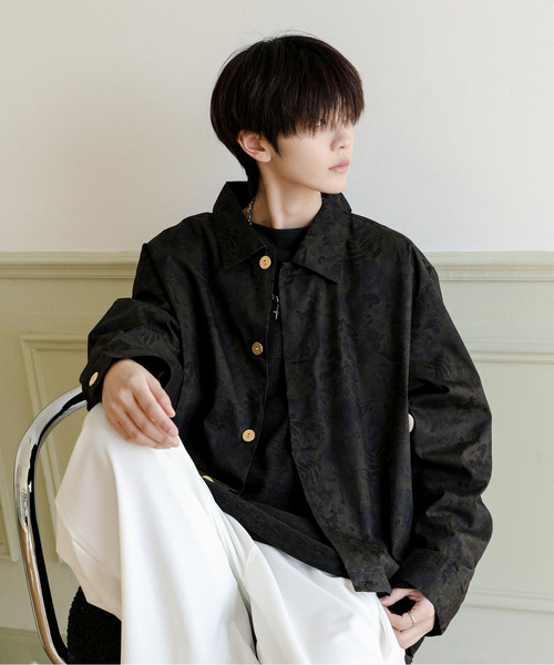 neos(ネオス)の「【neos】ルーズシルエット 無地 総柄 フラワー ショート丈 シャツ ジャケット(シャツ/ブラウス・メンズ・ブラック系/グレー/ブラック/ブラウン系・MEDIUM/LARGE)」の10枚目の写真