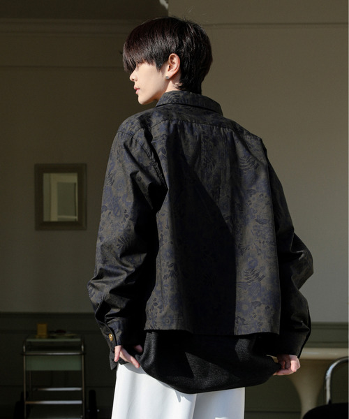 neos(ネオス)の「【neos】ルーズシルエット 無地 総柄 フラワー ショート丈 シャツ ジャケット(シャツ/ブラウス・メンズ・ブラック系/グレー/ブラック/ブラウン系・MEDIUM/LARGE)」の11枚目の写真