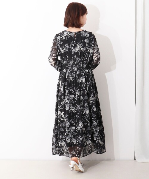 美品 ミュベール フラワープリント ワンピース ドレス 36黒 2025年最新】muveil ミュベール プリントワンピースの人気