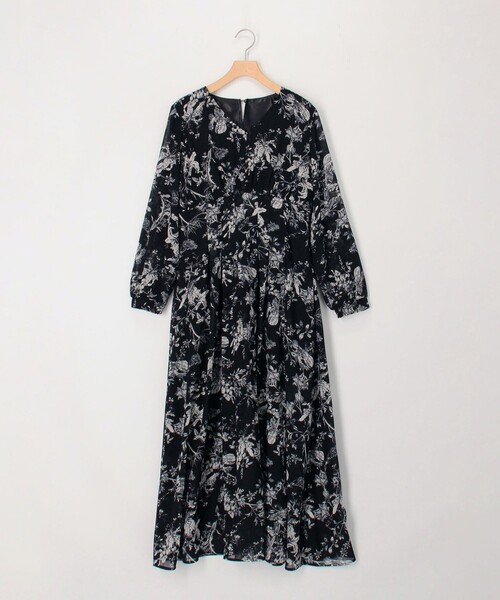 MICO COULIER（ミコクリエ）の「フラワープリントワンピース（ワンピース・レディース・ブラック/ベージュ・38）」の17枚目の写真