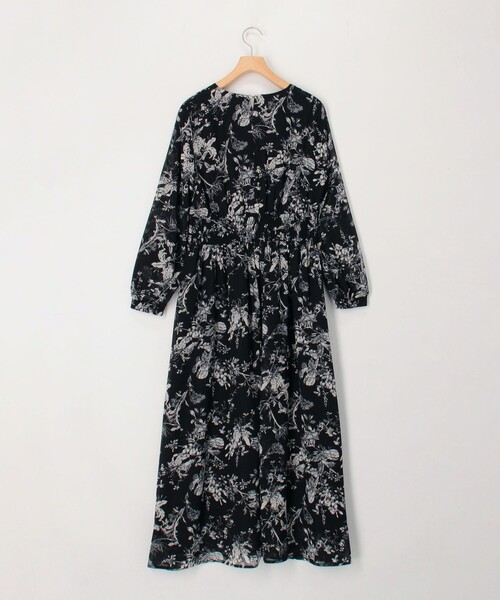 MICO COULIER（ミコクリエ）の「フラワープリントワンピース（ワンピース・レディース・ブラック/ベージュ・38）」の18枚目の写真