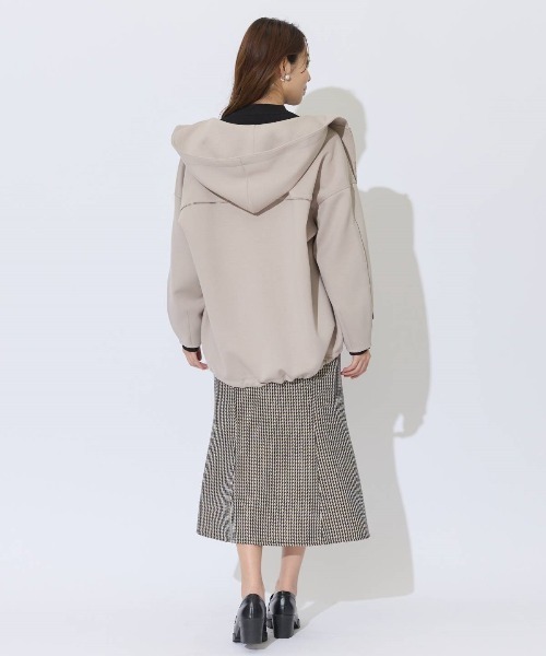 AND COUTURE(アンドクチュール)の「ダンボールポンチフーディーブルゾン(ブルゾン・レディース・アイボリー/グレー/ベージュ/ネイビー・FREE)」の18枚目の写真