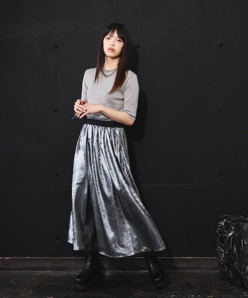 DIP IN CHOCOLATE(ディップインチョコレート)の「リバーシブルチュールスカート【DIP IN CHOCOLATE】(スカート・レディース・ブラック/チャコールグレー/シルバーグレー・F)」の12枚目の写真