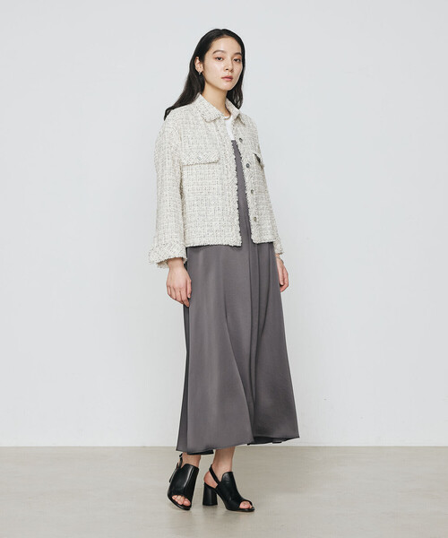 K.T KIYOKO TAKASE(キヨコタカセ)の「サマーツイード クロプトシャツ(シャツ/ブラウス・レディース・チャコール/グリーン・9号)」の7枚目の写真