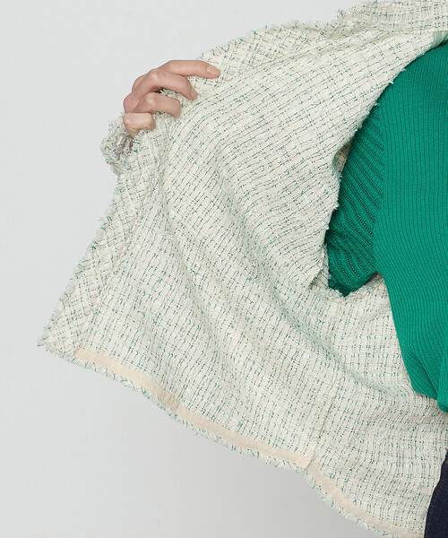 K.T KIYOKO TAKASE(キヨコタカセ)の「サマーツイード クロプトシャツ(シャツ/ブラウス・レディース・チャコール/グリーン・9号)」の20枚目の写真